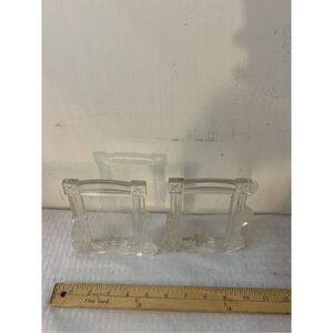 2 Princess House crystal frames sports vintage 5"x5.5"